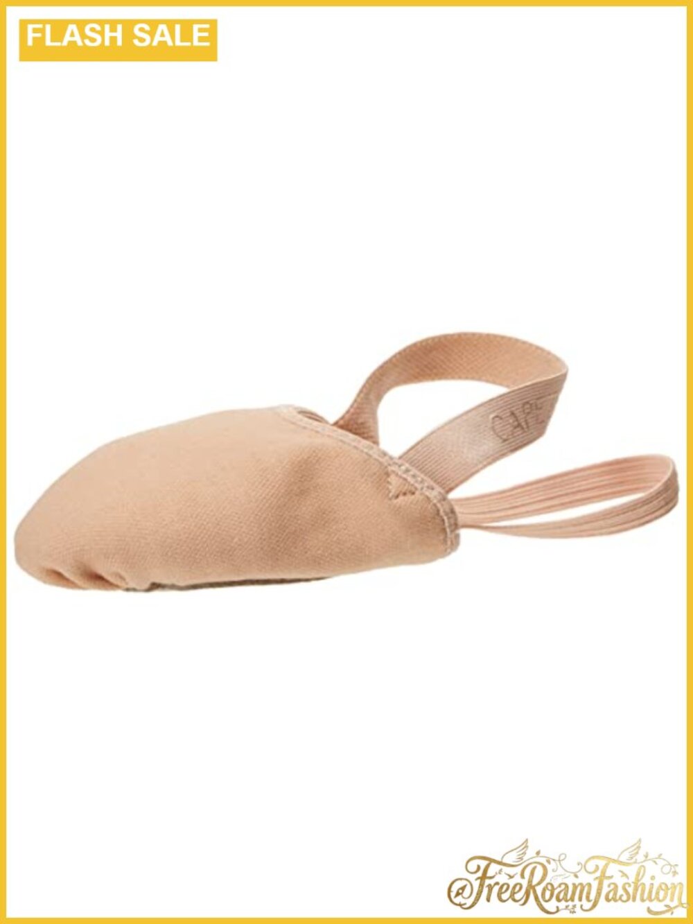 Canvas Dance Shoes Half Sole Suede Patch Pull-On Flats for Ballet